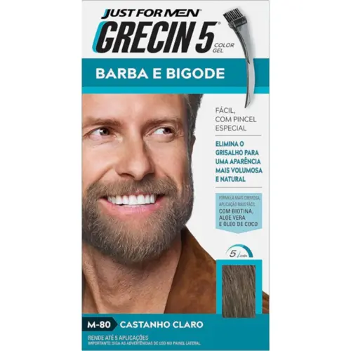 Coloração Para Barba E Bigode Castanho Claro Grecin 5