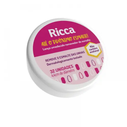 Lenço Removedor de Esmaltes Ricca Ref 3702 32 Unidades