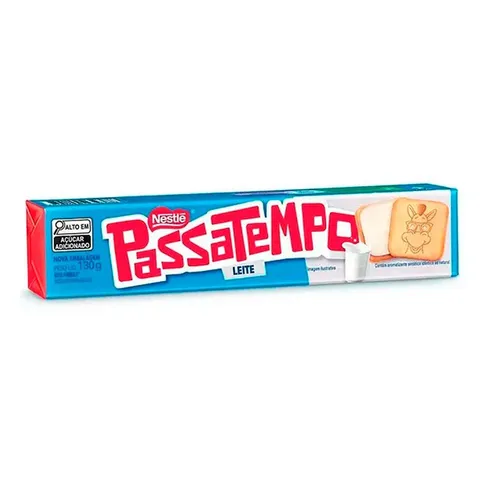 Biscoito Recheado Passatempo Leite 130G