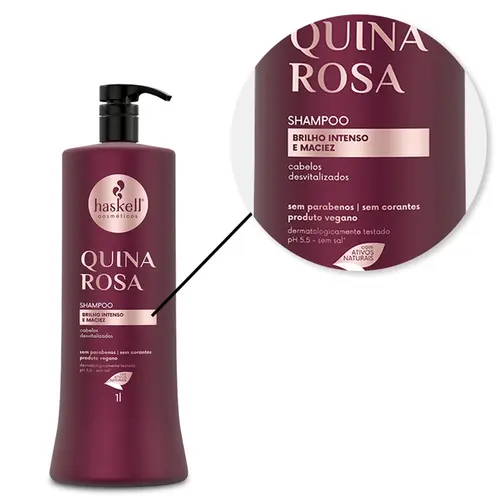 Shampoo Haskell Quina Rosa 1Lt