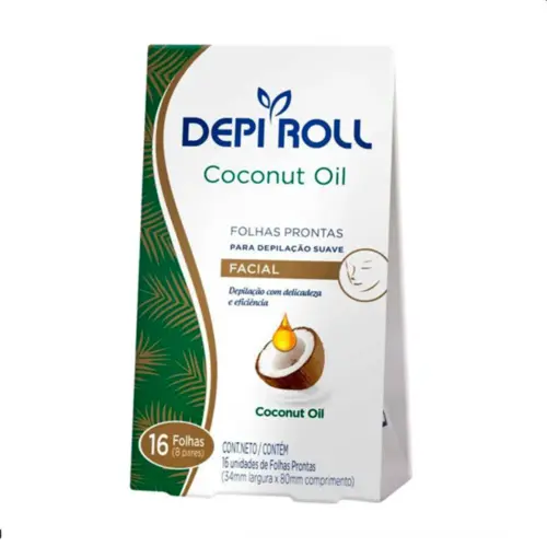 Folhas Prontas Facial Oleo De Coco 8Pares