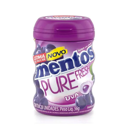 Chiclete Mentos Garrafa Uva 56G
