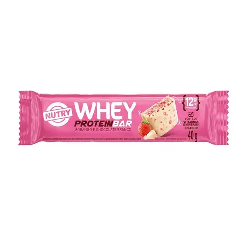 Barra De Proteína Nutry Whey Morango 40G