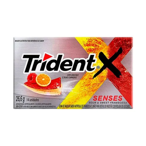 Chiclete Trident 14S Framboesa Citrus
