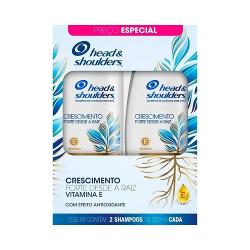 Kit Shampoo Head & Shoulders Crescimento 200Ml 2Unidades