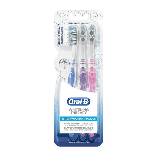 Kit Escova Dental Oral-B Whitening Therapy Ultrafina 3 Unidades