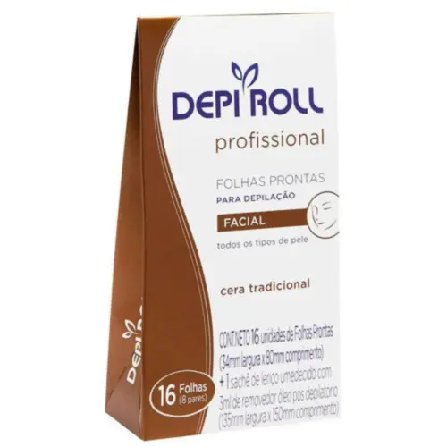 Folhas Prontas Para Depilação Facial Tradicional Depi Roll 16 Folhas