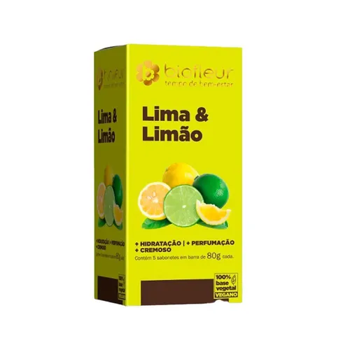 Kit Sabonete Biofleur Lima Limao 80G 5 Unidades