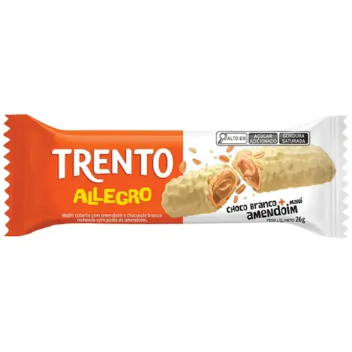 Chocolate Trento Allegro Branco Amendoim 26G