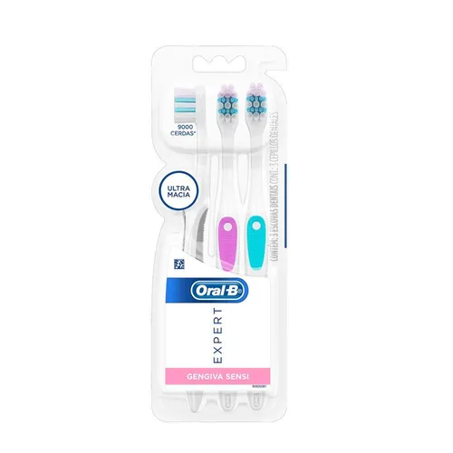Kit Escova Dental Oral-B Expert Gengiva Sensi 3 Unidades