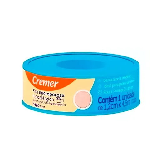 Fita Micropore Cremer 1,2X4,5M Bege