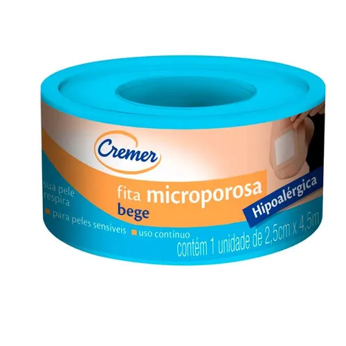 Fita Micropore Cremer 2,5X4,5M Bege