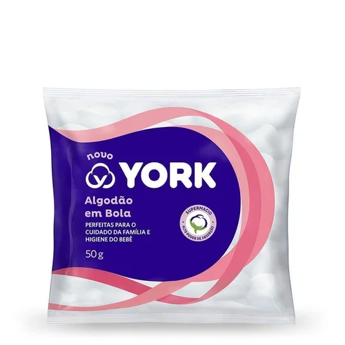 Algodão York Bolas Branco 50G