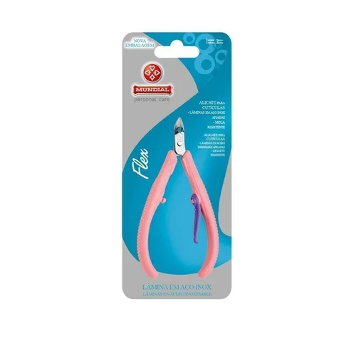 Alicate Cutícula Mundial Flex + Espátula
