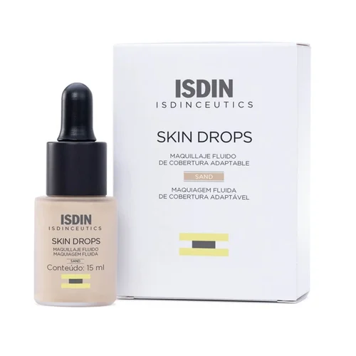 Base Líquida Em Gotas Tom Sand Isdinceutics Skin Drops 15Ml