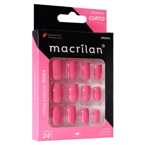 Unhas Postiças Rosa Macrilan Up201A