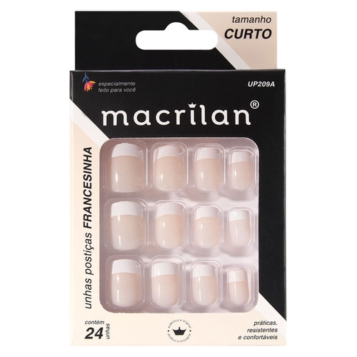 Unhas Postiças Francesinha Macrilan Up209A