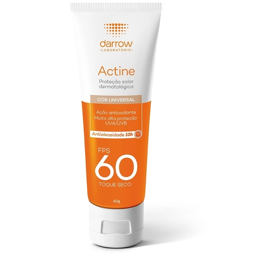 Protetor Solar Actine Toque Seco Fps60 Com Cor 40Ml