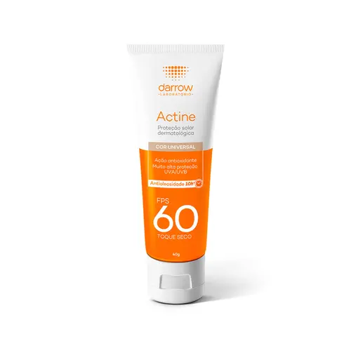 Protetor Solar Actine Toque Seco Fps60 Com Cor 40Ml