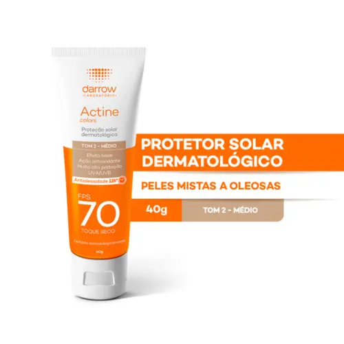 Protetor Solar Actine Fps70 Cor Morena