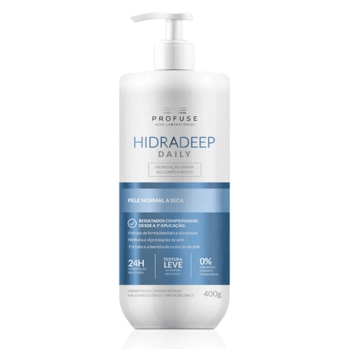 Hidratante Para Corpo E Rosto Profuse Hidradeep Daily Pele Normal A Seca 400G