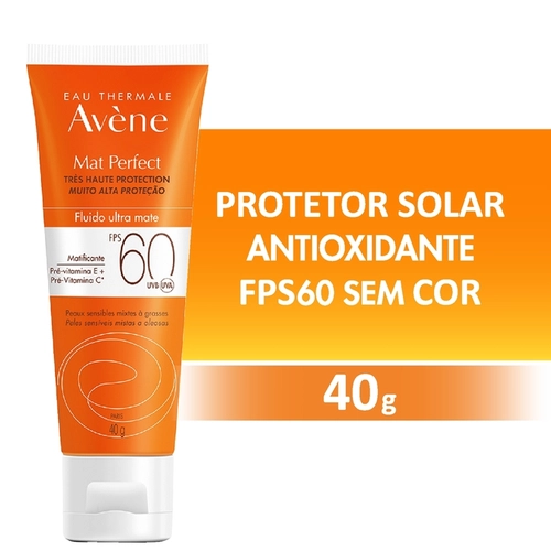 Protetor Solar Avène Mat Perfect Fps60 Sem Cor 50Ml
