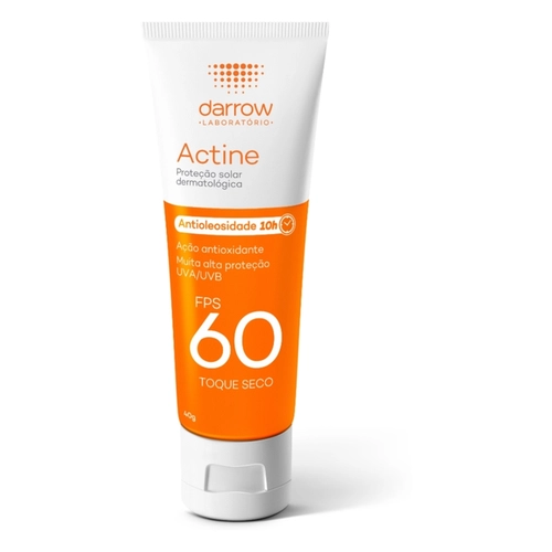 Protetor Solar Actine Toque Seco Fps60 Sem Cor 40Ml