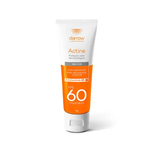 Protetor Solar Actine Toque Seco Fps60 Sem Cor 40Ml