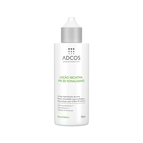 Protetor Solar Adcos Acne Solution Lc Fps30 Secativa Tonalizante 50Ml