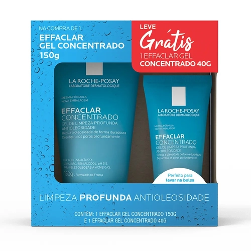 Kit Gel De Limpeza Concentrado Effaclar La Roche Posay 150G + 50G