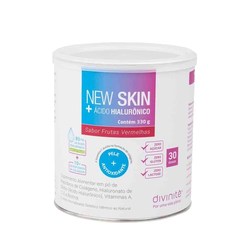 New Skin + Ácido Hialurônico Colágeno Sabor Frutas Vermelhas 330G