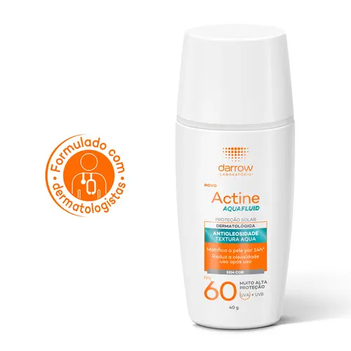 Protetor Solar Actine Aquafluid Fps60 Sem Cor 40G