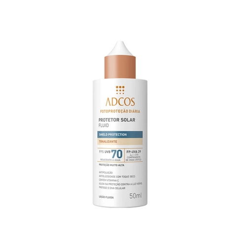Protetor Solar Adcos Filtro Solar Fluid Fps70 Tonalizante 50Ml
