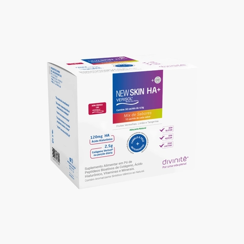 New Skin Ha + Verisol Mix De Sabores 30 Sachês