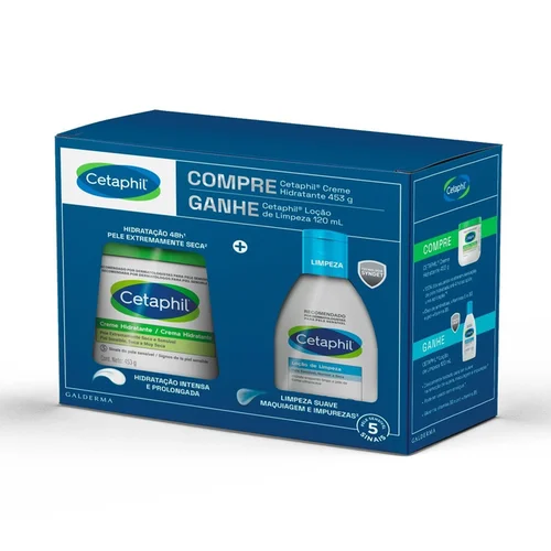 Kit Cetaphil Creme 453G + Loção De Limpeza 120Ml