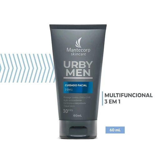 Loção Facial 3 Em 1 Urby Men Com Fps30 60Ml