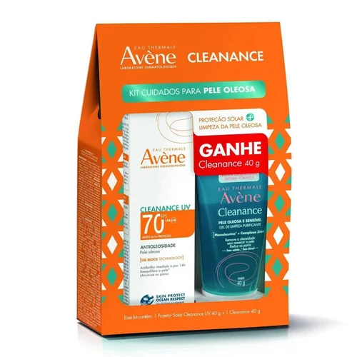 Kit Cleanance Avène Protetor Solar Fps70 40G + Gel Cleanance 40G