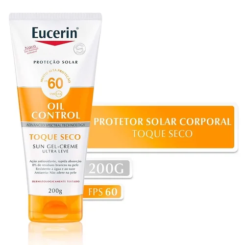 Protetor Solar Sun Toque Eucerin Seco Fps60 200Ml