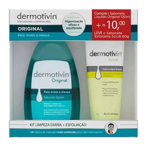 Kit Dermotivin Original 120Ml + R$10,00 De Desconto No Scrub 60G