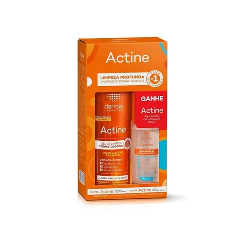 Gel De Limpeza Actine Kit 400G + Água Micelar 100Ml