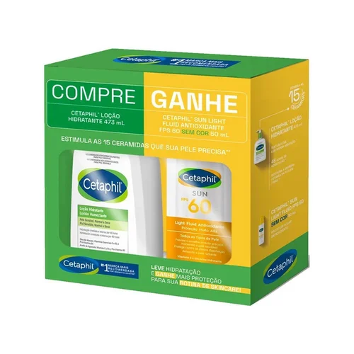 Kit Cetaphil Loção 473Ml + Protetor Solar Fps60 Sem Cor