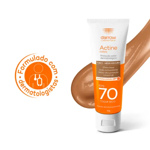 Protetor Solar Actine Fps70 Cor Morena Mais