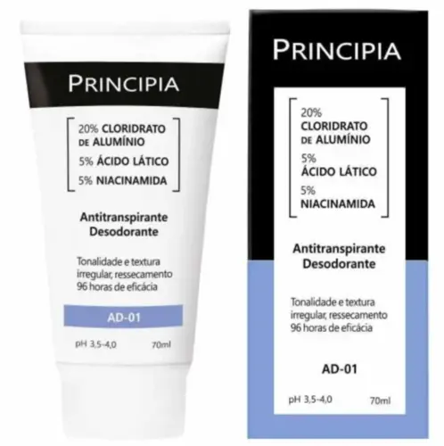 Antitranspirante Desodorante Principia Ad-01 5% Lático + 5% Niacinamida 70Ml