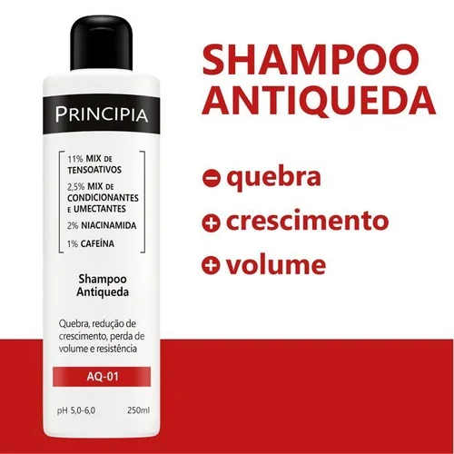Shampoo Principia Aq-01 Antiqueda 11% Mix Tensoativos 250Ml
