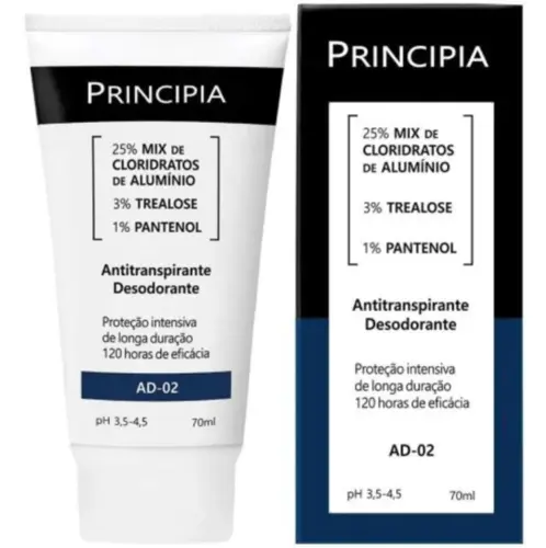 Antitranspirante Desodorante Principia Ad-02 25% Mix Cloridratos Alumínio 70Ml