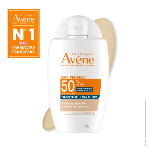 Protetor Solar Avène Mat Perfect Tridefense Fps50 Claro 40G