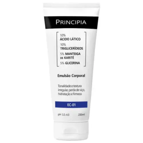 Emulsão Corporal Principia Ec-01 Hidratante 10% Ácido Lático + Mix Ativos 200Ml