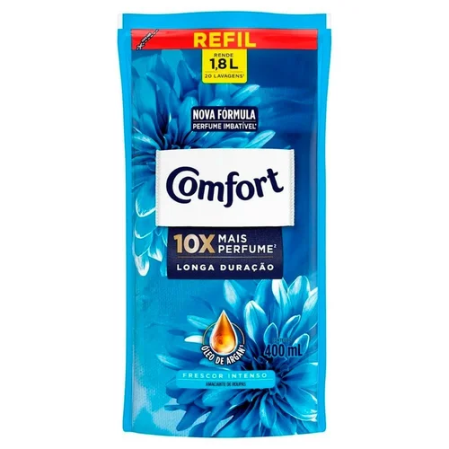 Amaciante Comfort Frescor Intenso Refil Azul 400ml