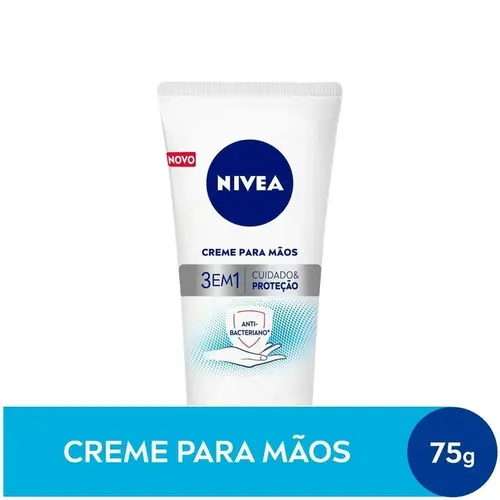 Creme Para Mãos Nivea 3 em 1 Antibacteriano 75G