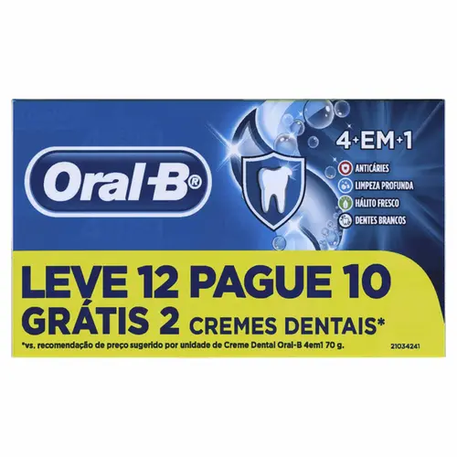 Creme Dental Oral-B 4em1 LV12PG10 70G